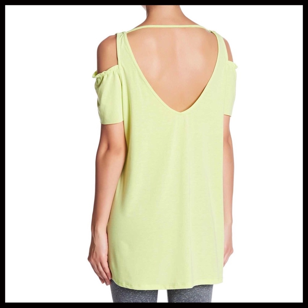 NANETTE LEPORE COLD SHOULDERS KNIT TEE TUNIC TOP - Picture 2 of 7